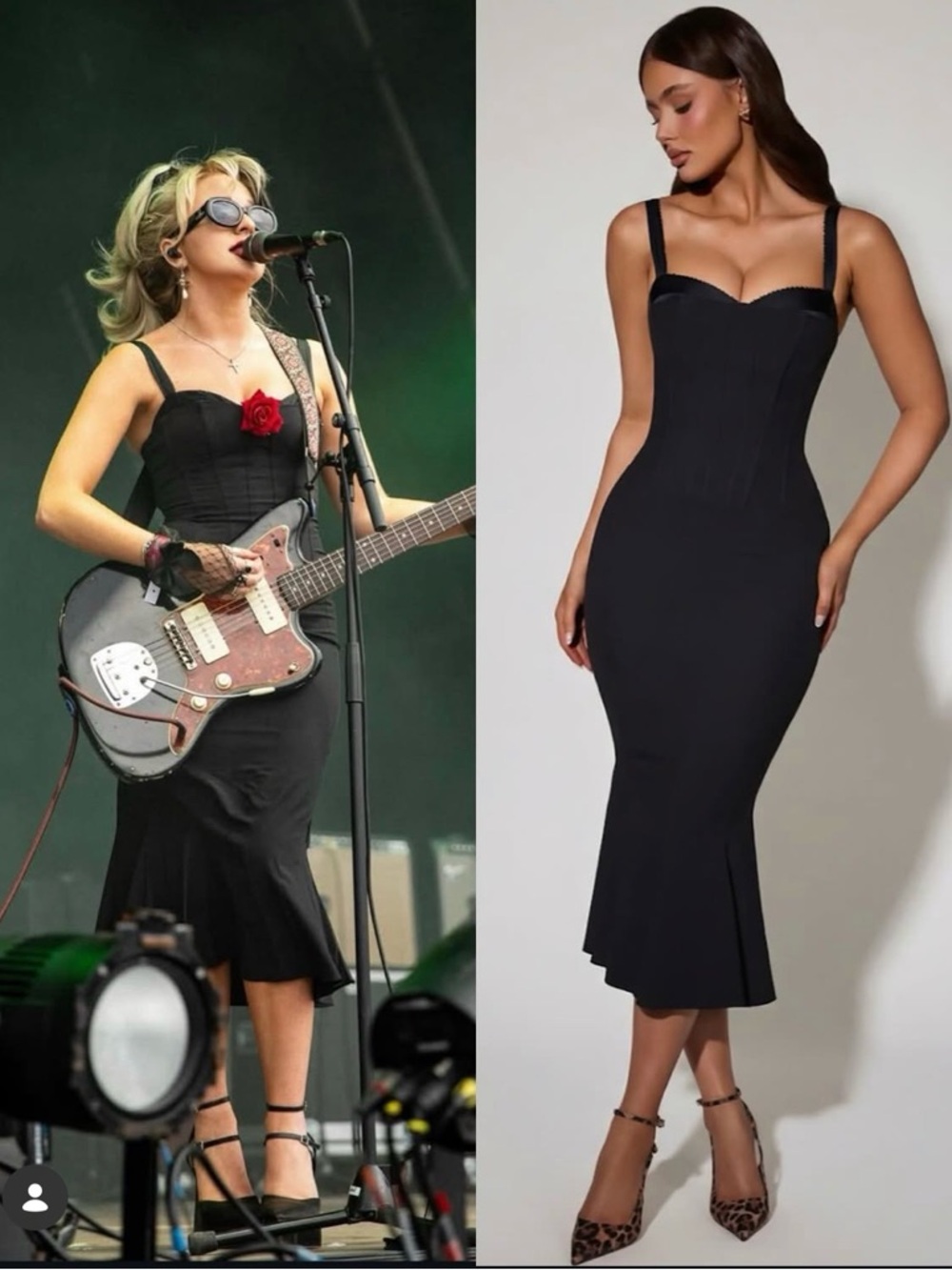 NEW Oh Polly Black Valentina Layered Bra Corset Fishtail Midi Dress Size 2